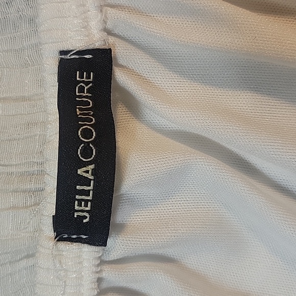 JELLA COUTURE White ON/Off Shoulder Lacey Dress Chest 40" Length 35" - Picture 10 of 10